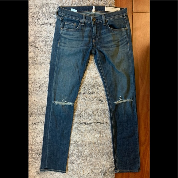 Rag & Bone Denim Jeans - Tomboy colour Burnley - Size 25 - Picture 2 of 6